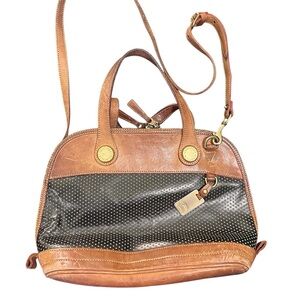 Dooney & Bourke Brown and Black Crossbody Optional Shoulder Bag